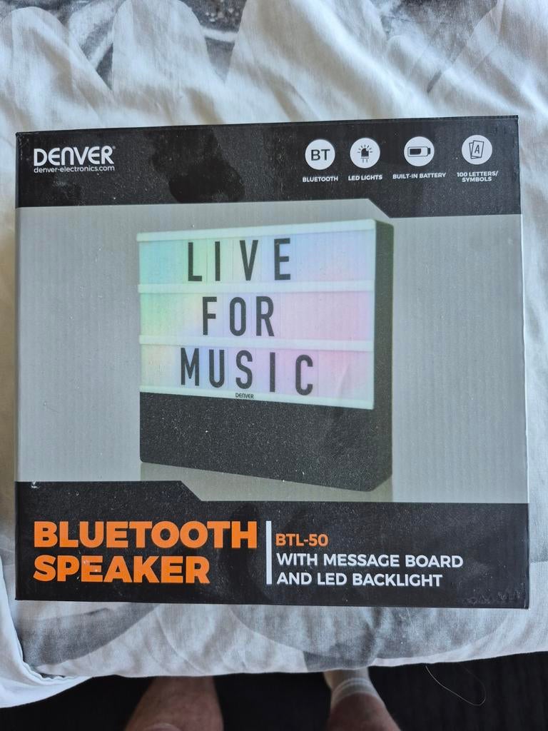 Denver BTL-50 Bluetooth Speaker met LED Lichtbord, Overige typen, Zo goed als nieuw, Minder dan 60 watt, Ophalen
