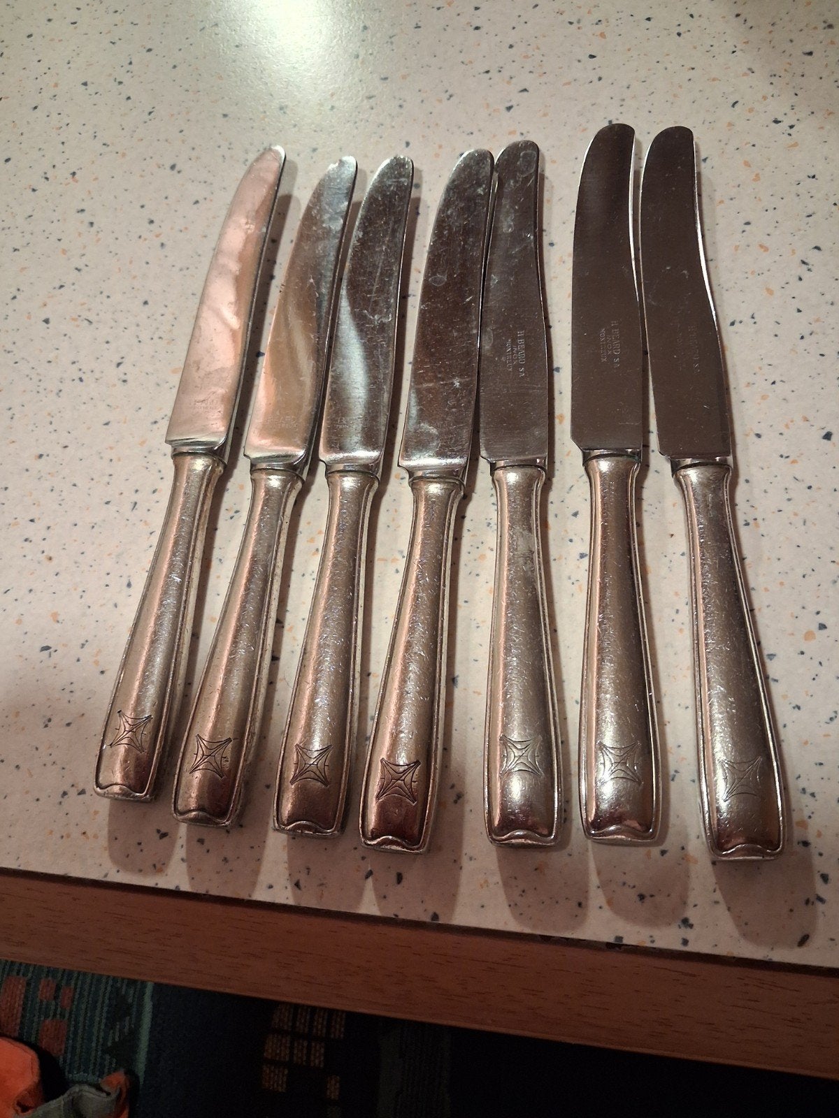 7 vintage messen. H. Béard Montreux, Ophalen of Verzenden