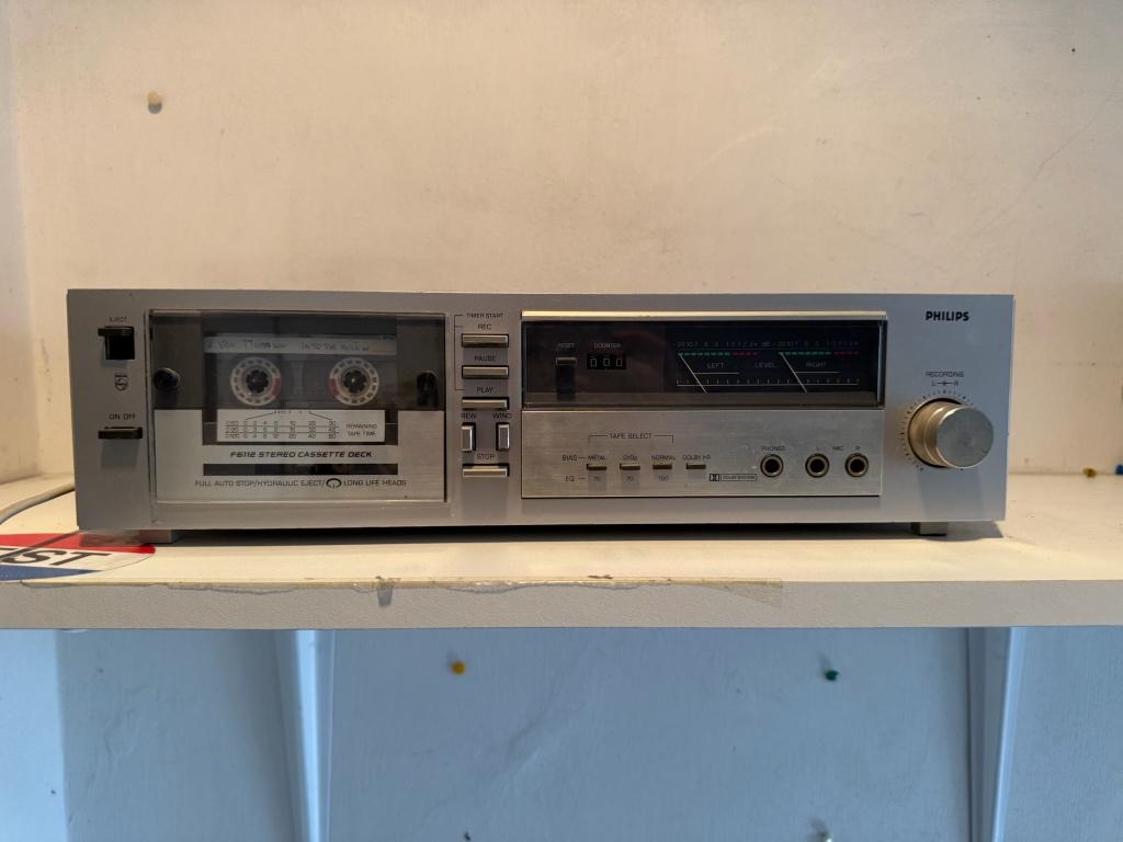 Philips F6112 stereo cassettedeck uit de jaren '80, Ophalen, Enkel, Philips