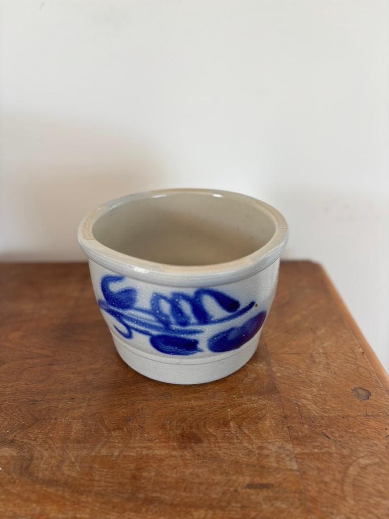 Vintage Keulse pot - bloempot, grijs steengoed, ongemerkt, Gebruikt, Rond, Ophalen of Verzenden, Aardewerk