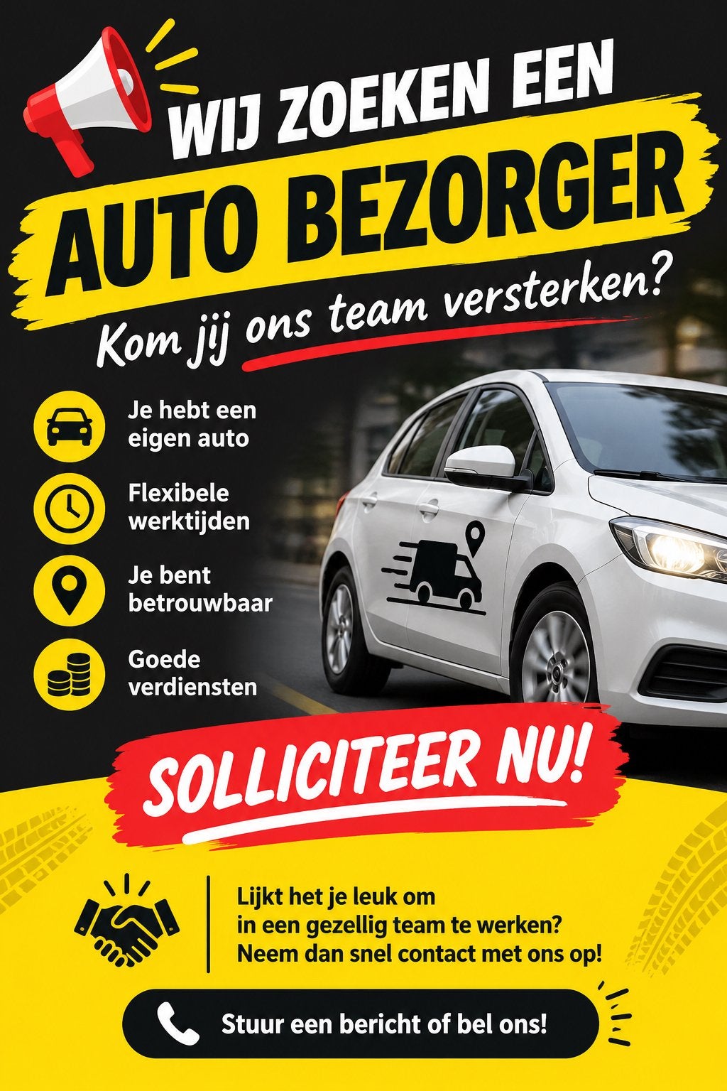 Auto bezorger gezocht breda, Vacatures, Variabele uren, Overige niveaus, Starter, Overige vormen