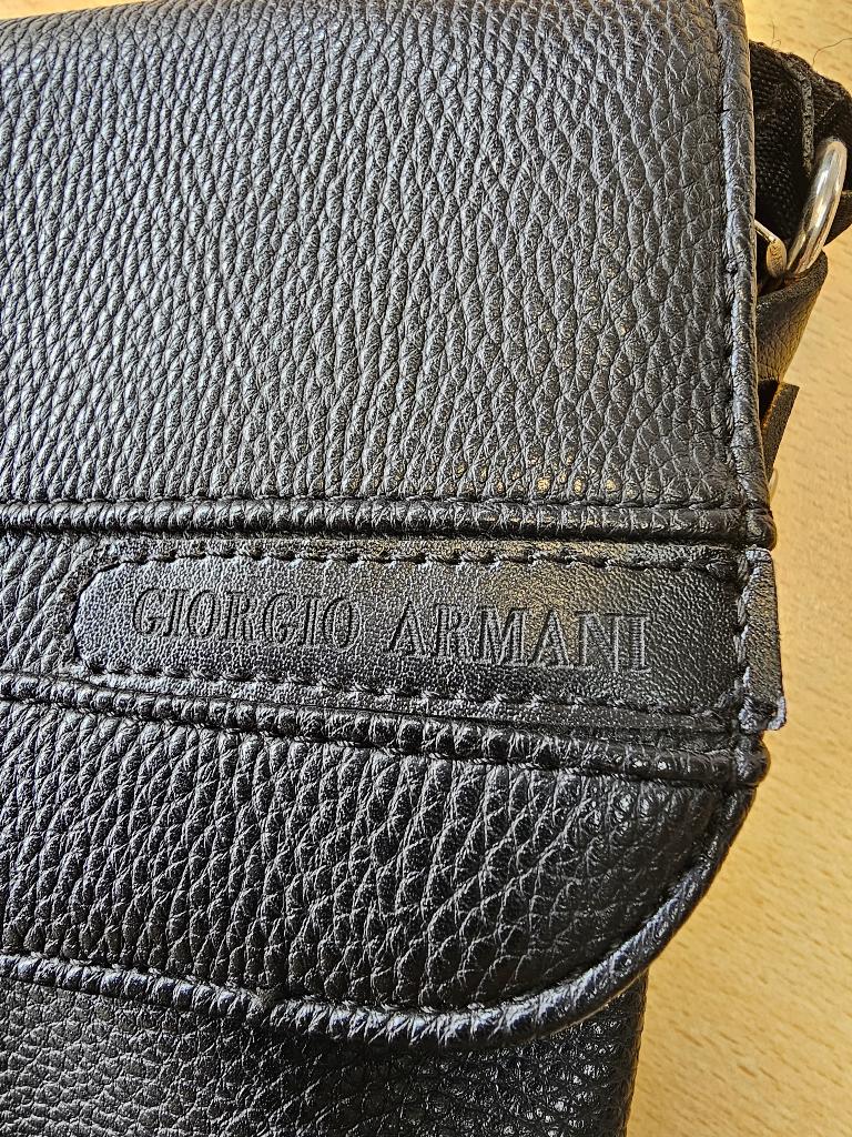 Giorgio Armani leren schoudertas zwart – stijlvol, Overige merken, Verzenden, Zwart, Zo goed als nieuw