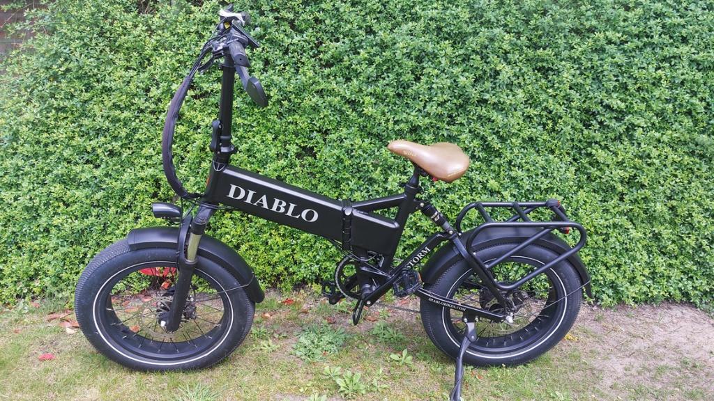 Diablo Storm, vouwfiets, zwart., Fietsen en Brommers, Zo goed als nieuw, Minder dan 47 cm, 50 km per accu of meer, Ophalen