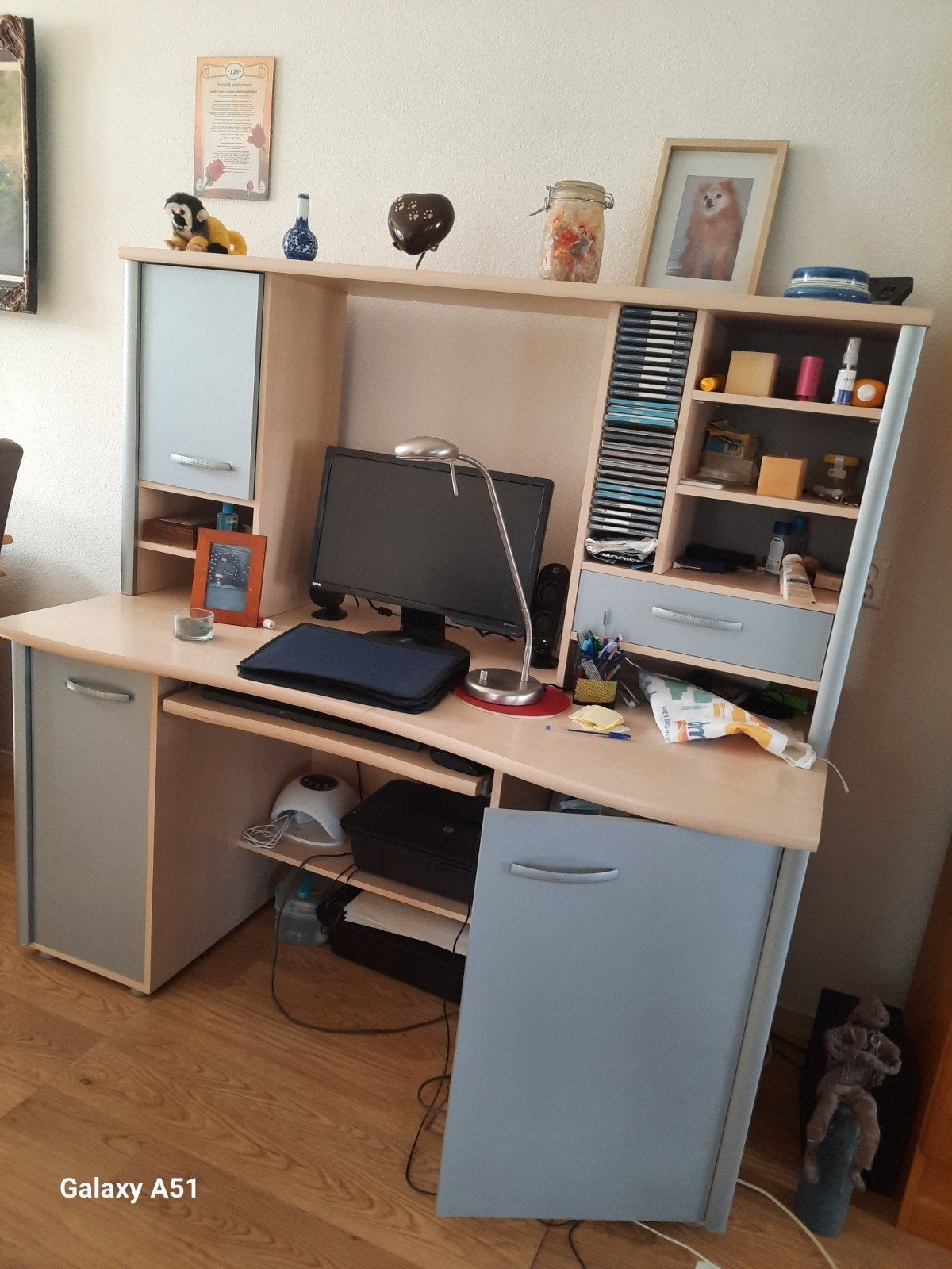 Te koop g.o.h bureau/computer tafel, Ophalen, 70 tot 120 cm, 120 tot 170 cm, Zo goed als nieuw