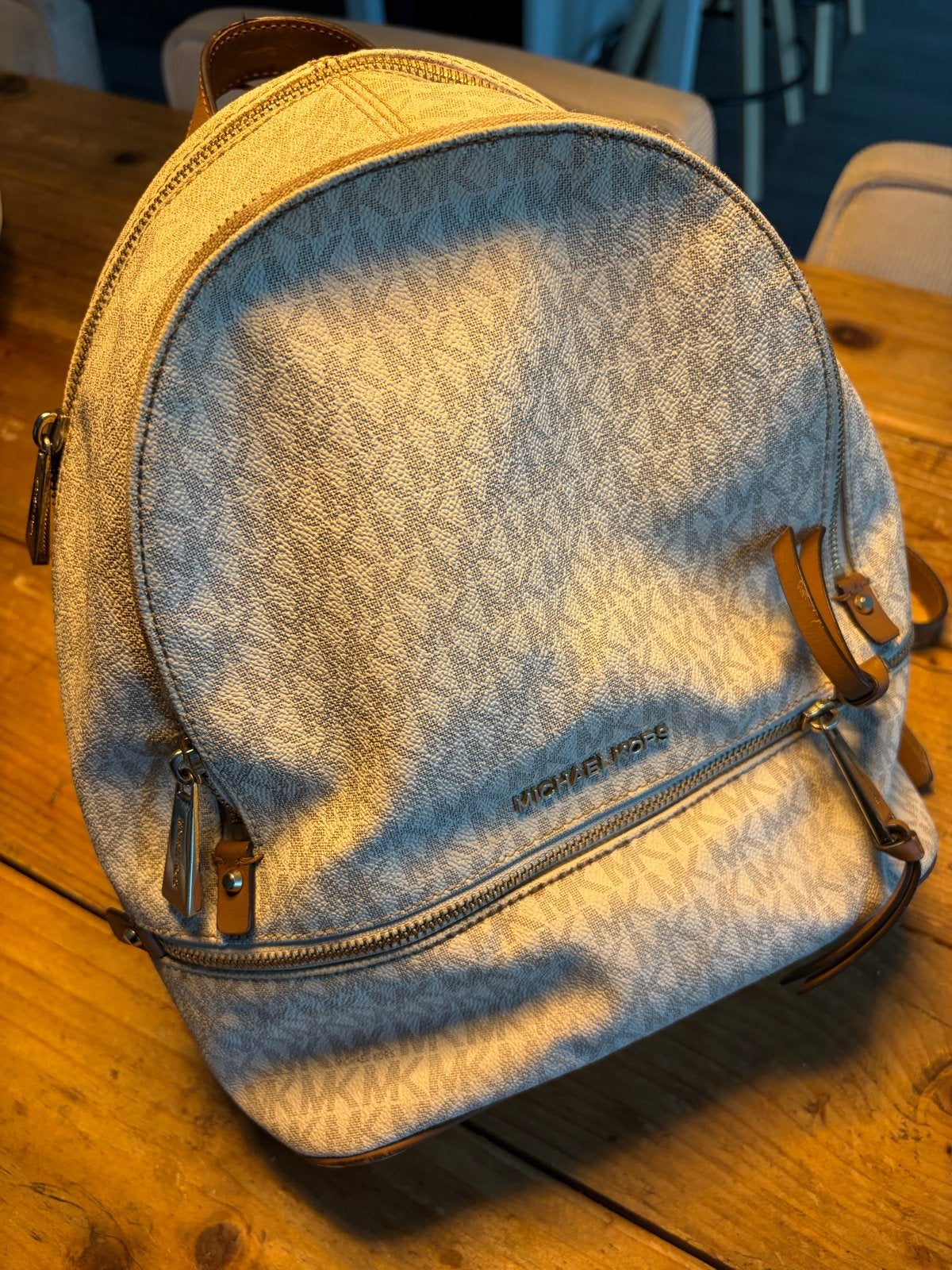 MICHAEL Michael Kors Rhea Zip Rugzak - Vanilla/Crème, Verzenden, Gebruikt