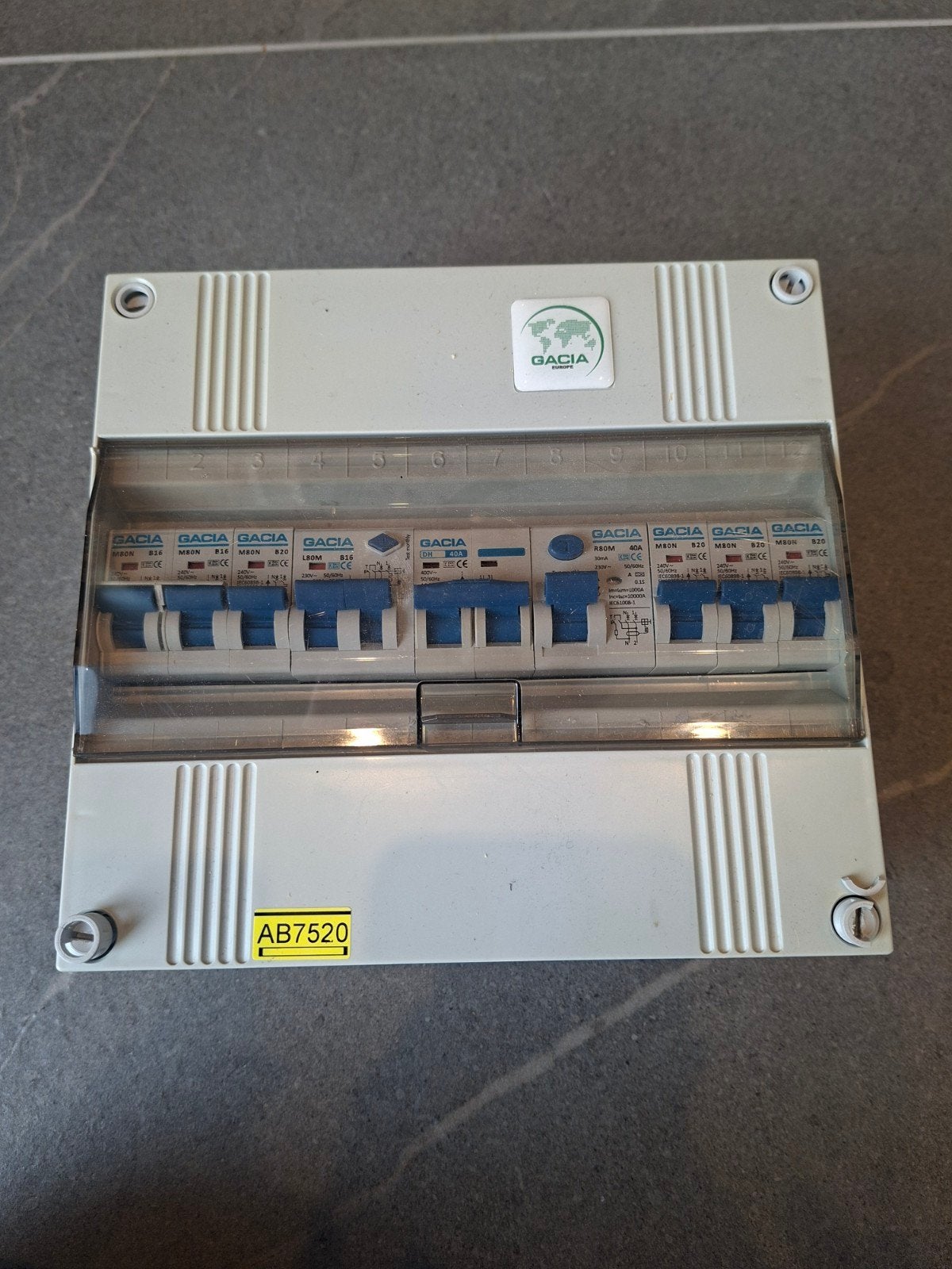 Gacia Groepenkast met aardlekschakelaar installatieautoma, Ophalen of Verzenden, Gebruikt, Overige merken, Groepenkast