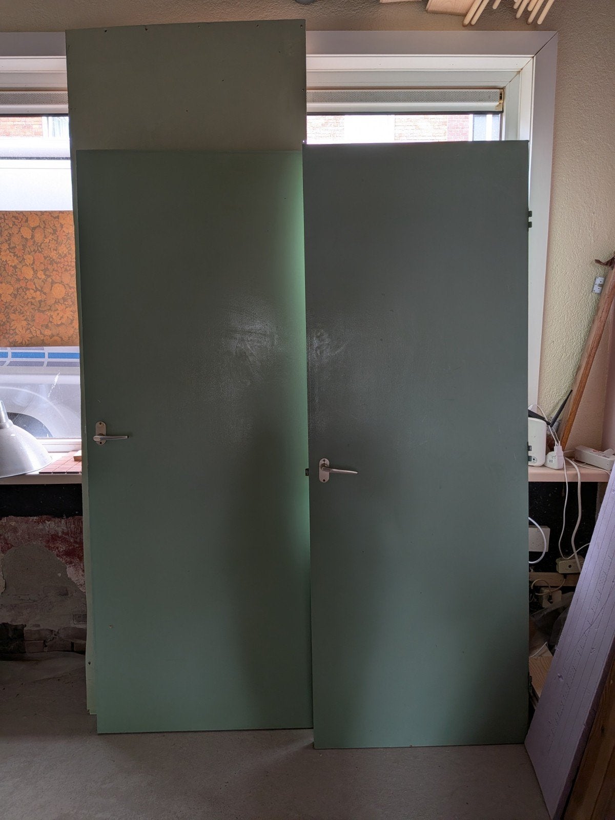 Twee binnendeuren 73x201 en 82,5x201, Ophalen, Gebruikt, 80 tot 100 cm, Binnendeur