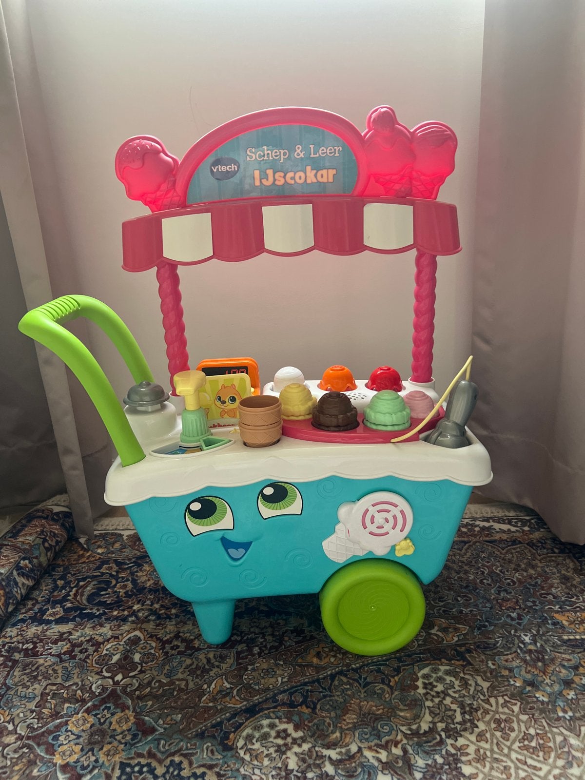 VTech Schep & Leer IJscokar met geluid, Ophalen, Zo goed als nieuw, Ontdekken, Met licht