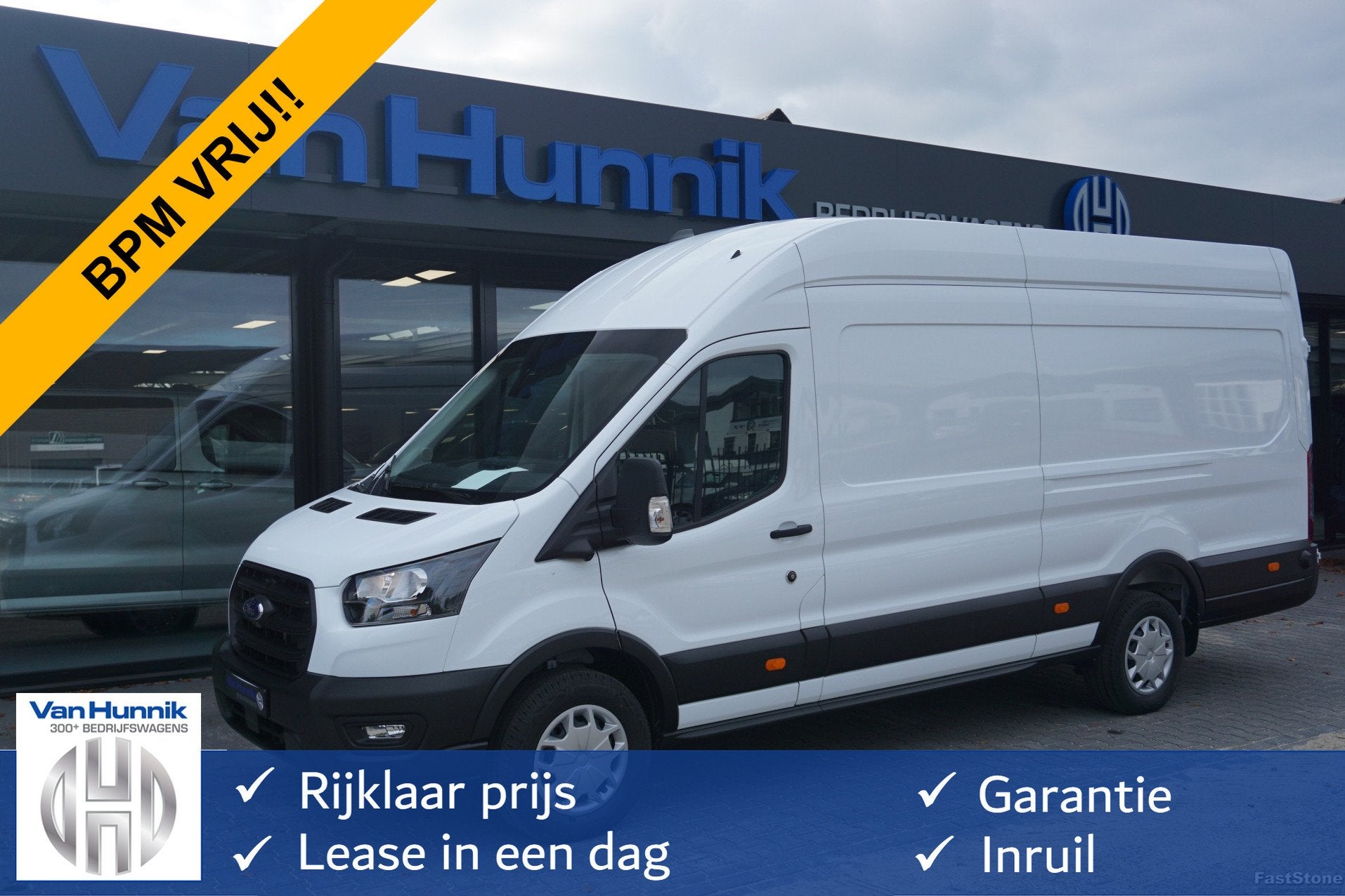 Ford Transit 350L 165PK RWD-10 AUT L4H3 BPM VRIJ! Navi, Cam,, Auto's, Automaat, Achterwielaandrijving, Gebruikt, 4 cilinders