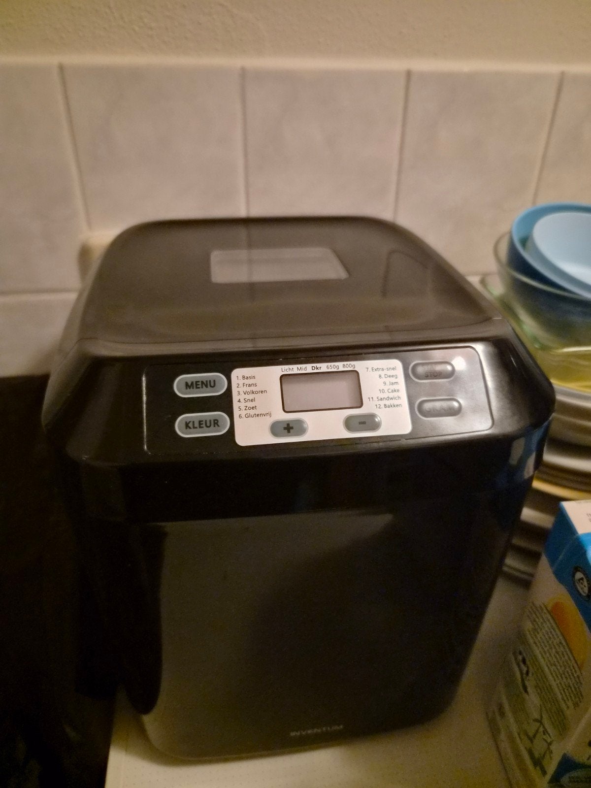 Inventum Broodbakmachine met 12 programma's VASTE PRIJS, Ophalen, Zo goed als nieuw, Kijkvenster