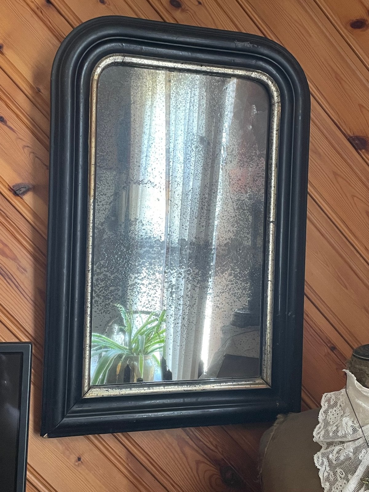 Brocante oude Franse spiegel, Ophalen