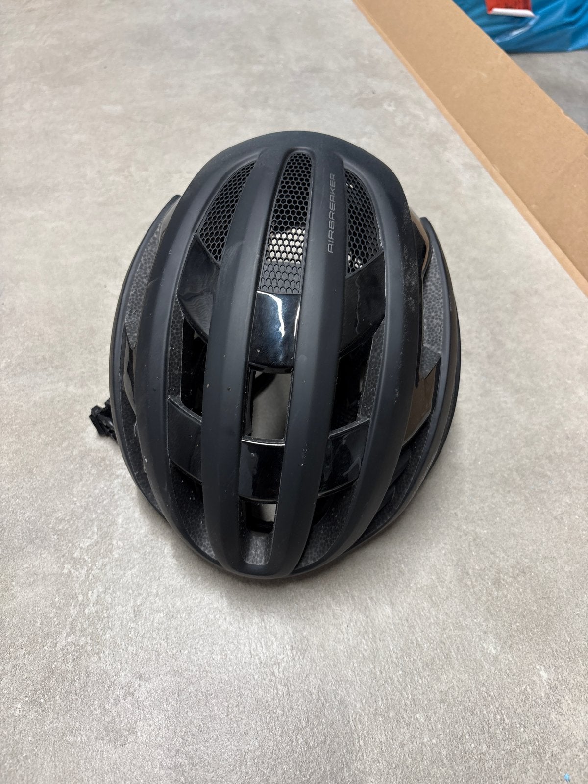 Abus Airbreaker fietshelm - Maat L - Zwart, Fietsen en Brommers, Ophalen of Verzenden, Zo goed als nieuw, L, Heer of Dame