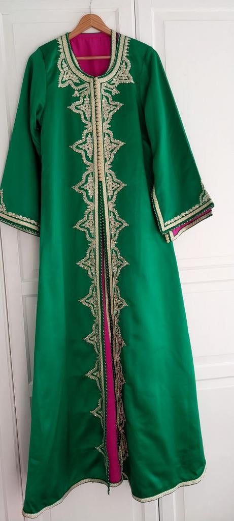 Takchita caftan, Kleding | Dames, Gelegenheidskleding, Ophalen, Zo goed als nieuw, Groen, Overige typen