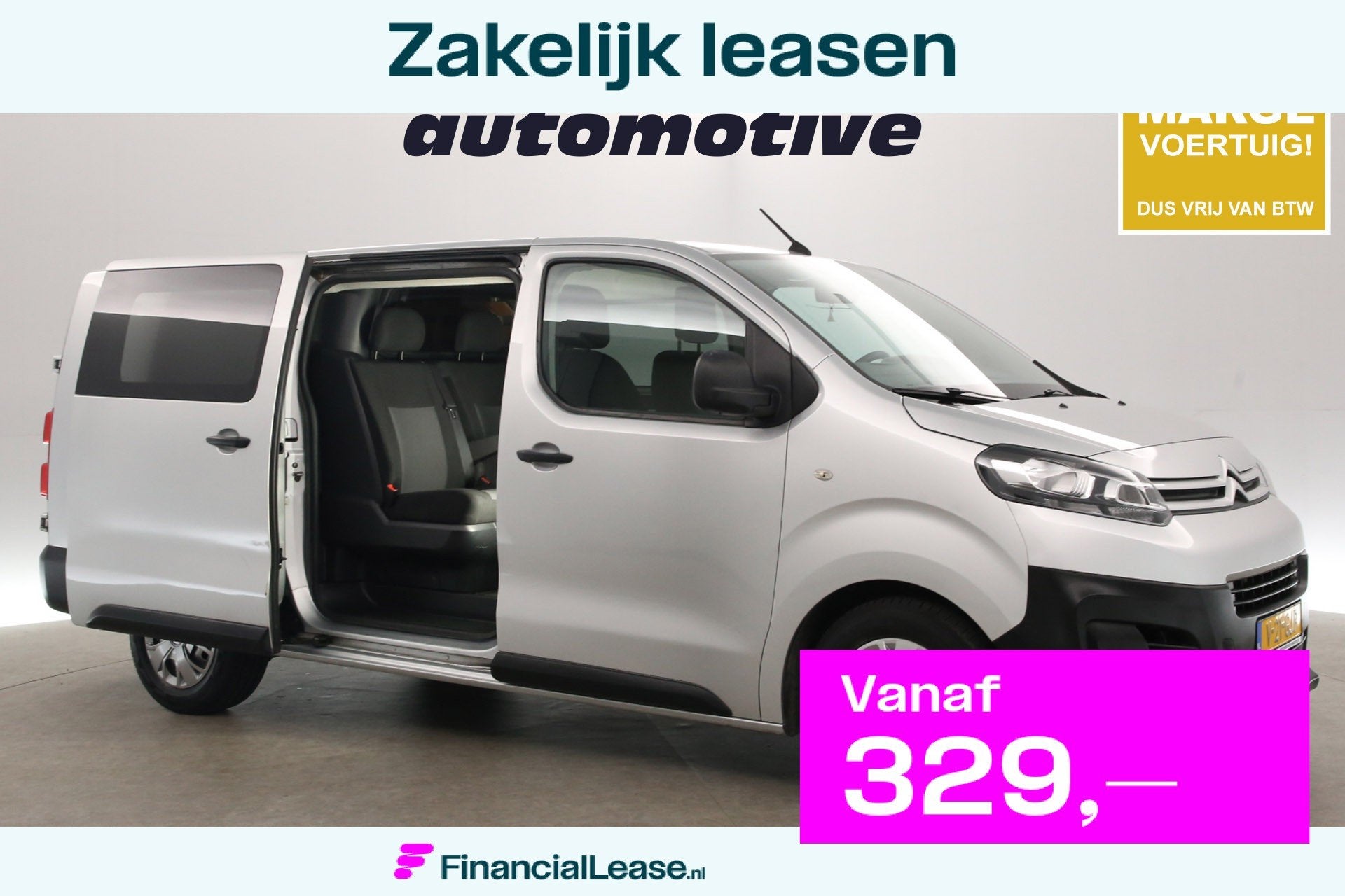 Citroën Jumpy 2.0 BlueHDI L3H1 | Marge | Dubbele Cabine | C, Voorwielaandrijving, Stof, Gebruikt, Euro 6