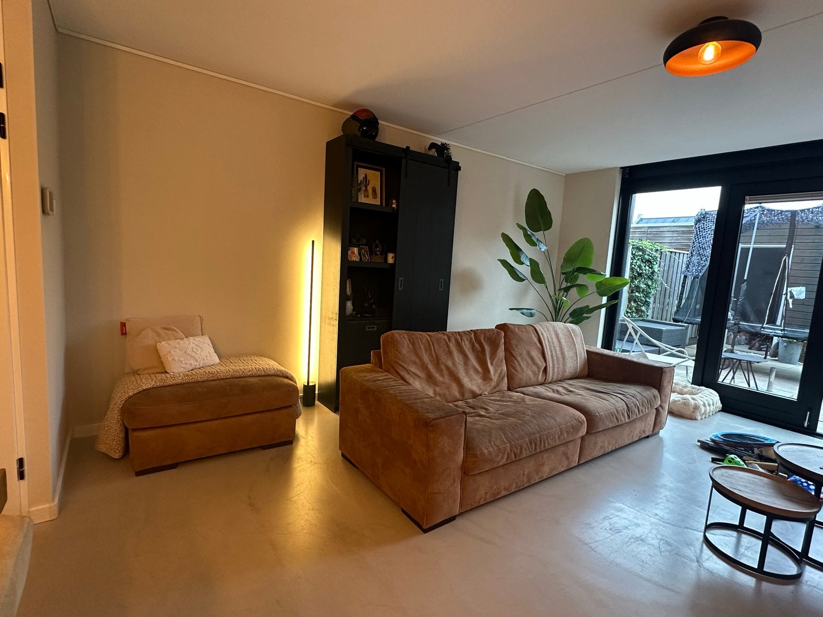 Bank met poef - Zeer goed geprijsd!, Huis en Inrichting, Ophalen, 250 tot 300 cm, Gebruikt, 75 tot 100 cm