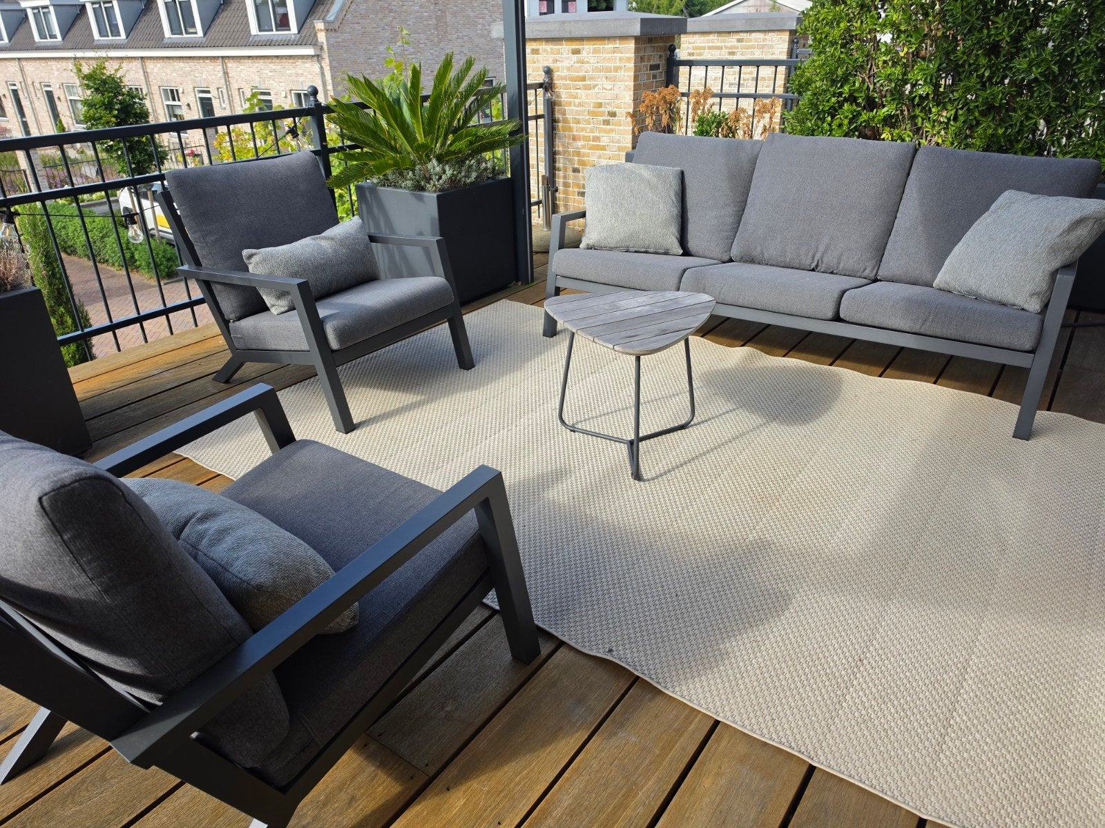Prachtige 4 delig loungeset, Tuin en Terras, Ophalen
