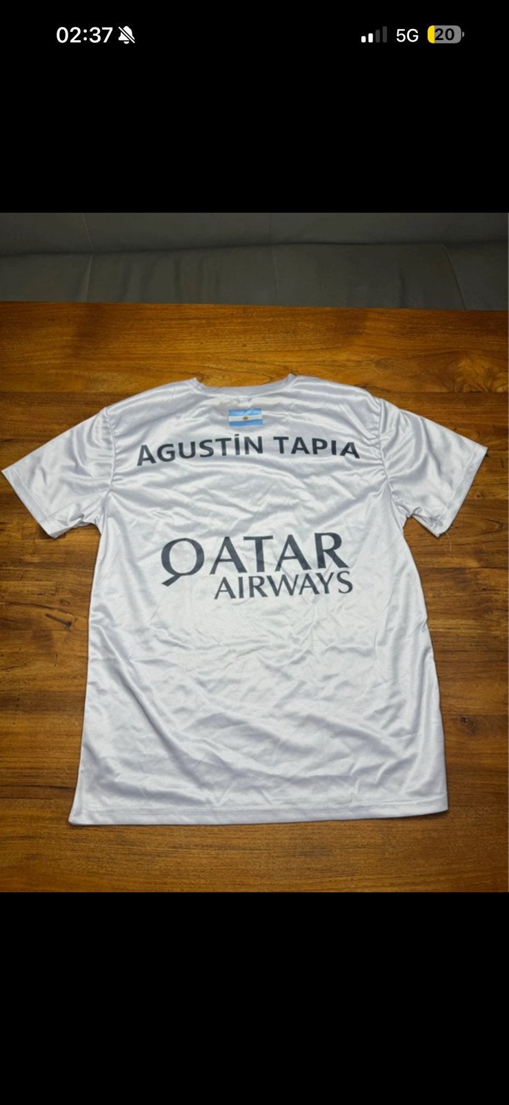 Padel shirt Augustin Tapia - Wit, Maat 52/54 (L), Verzenden, Wit, Nieuw