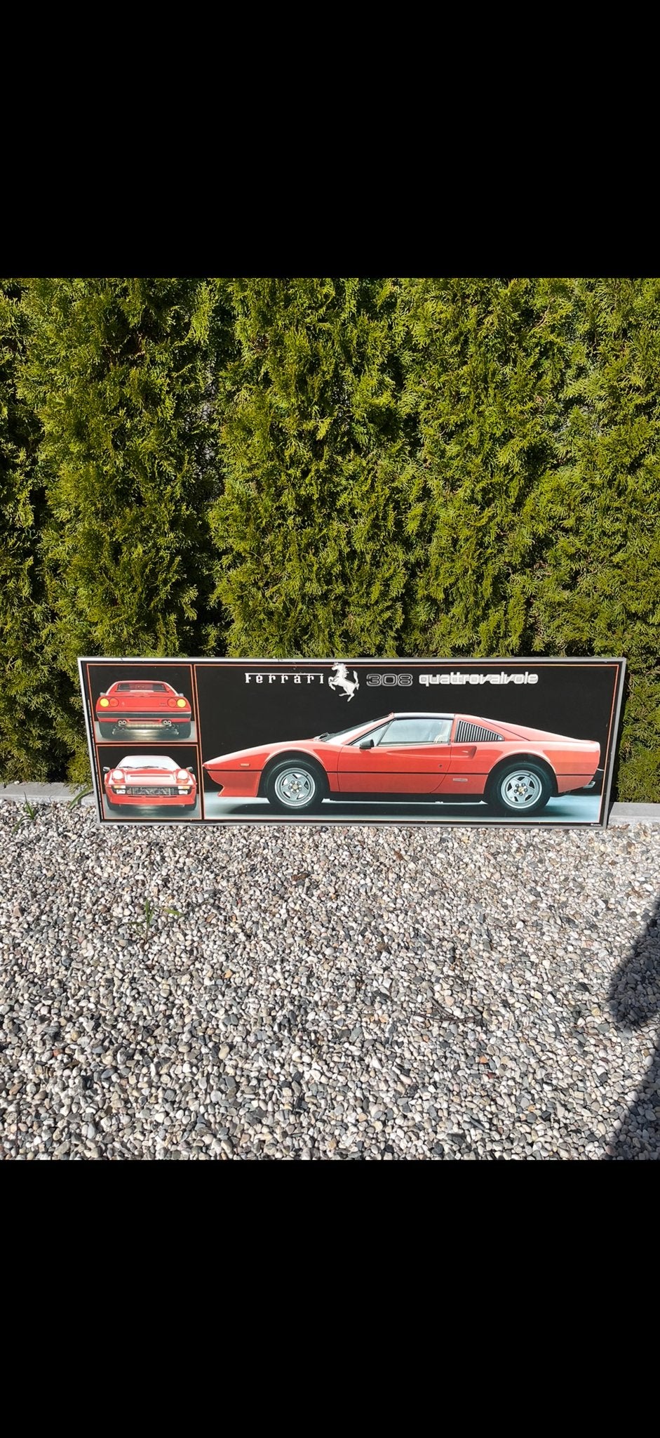 Groot Formaat Ferrari 308 Quattovalvole Wandbord, Ophalen, 50 – 75, Gebruikt, Overige typen