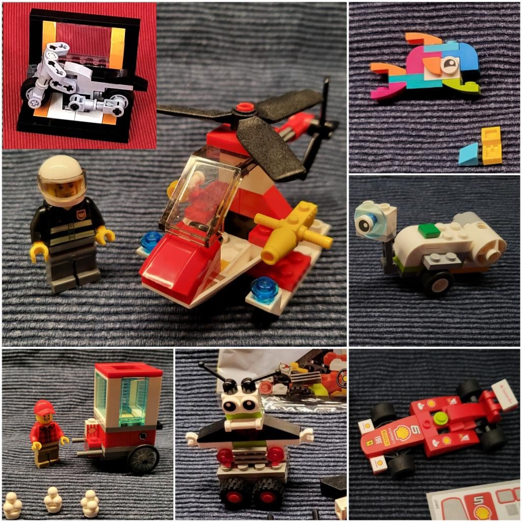 8 kleine Lego setjes. In 1 koop: 20 euro. Los: zie hieronder, Ophalen, Zo goed als nieuw, Complete set, Lego