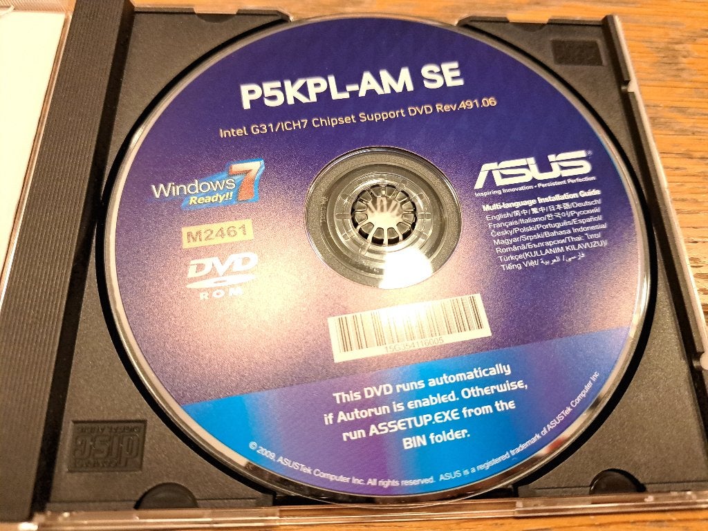 dvd rom p5kpl, Ophalen of Verzenden, Gebruikt