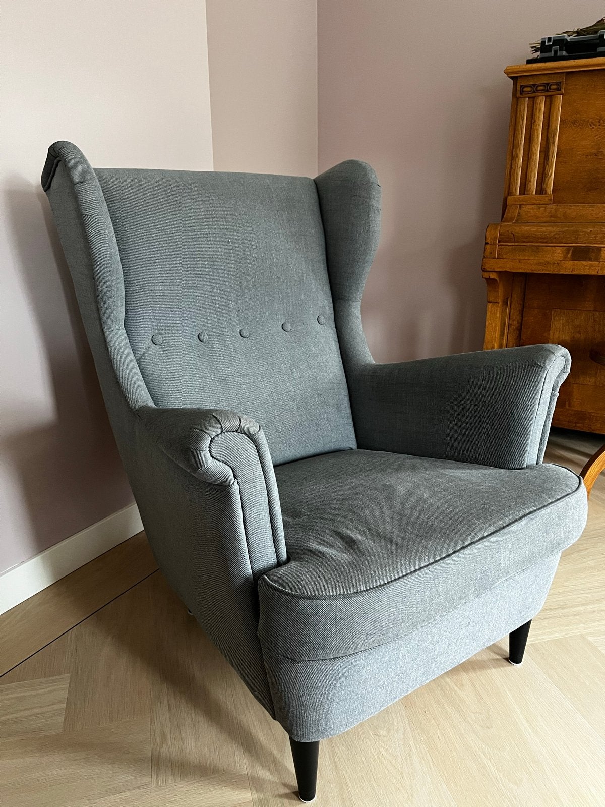 IKEA Strandmon oorfauteuil - Comfortabel en stijlvol, Ophalen, Gebruikt, Tijdloos, klassiek, 75 tot 100 cm