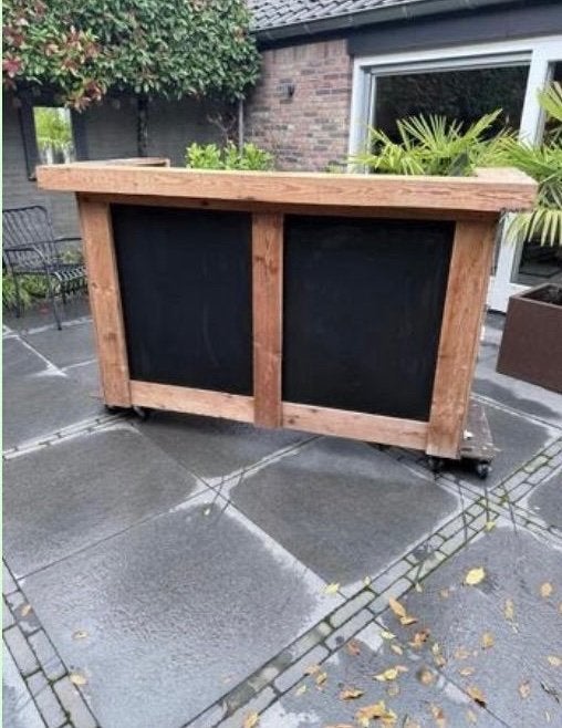 Houten bar, Ophalen, Gebruikt