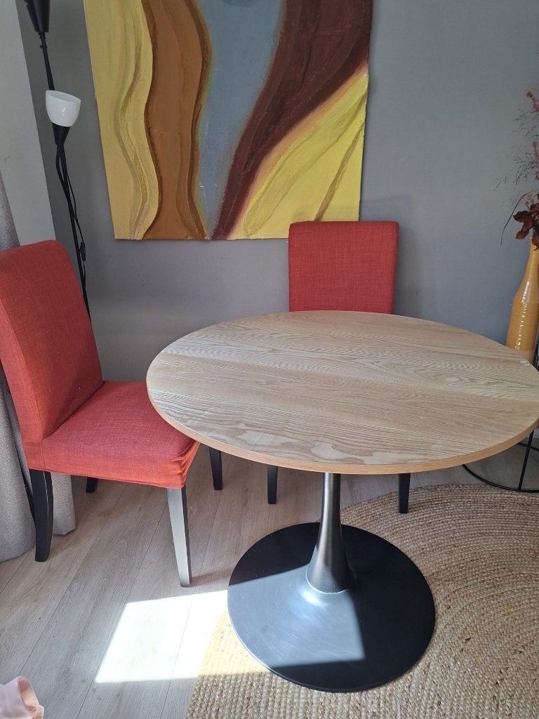 Prachtige ronde eettafel 90cm, Ophalen, 50 tot 100 cm, Rond, 50 tot 100 cm
