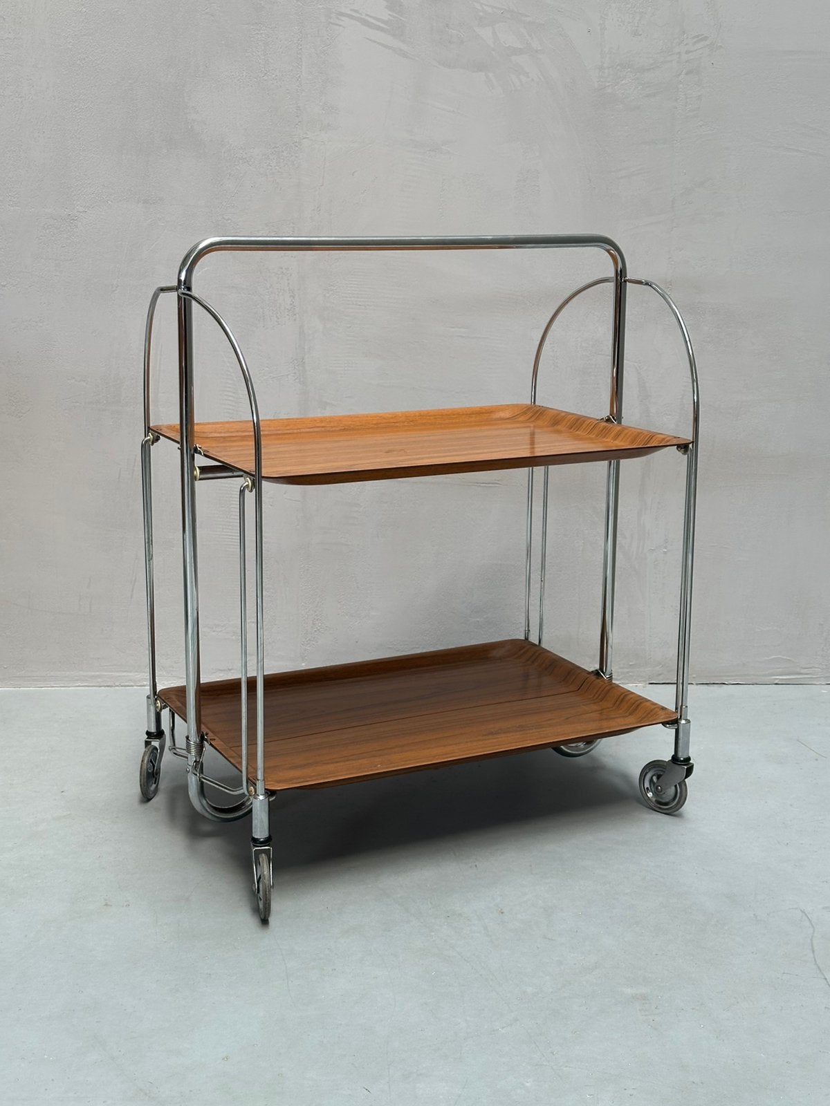 Opvouwbare Serveerwagen Trolley Bremshey & Co 1970s, Gebruikt, Ophalen of Verzenden, X, X