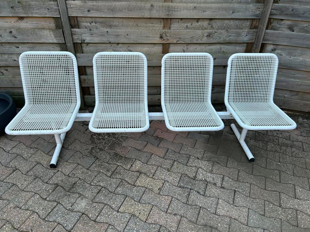 stalen bankje, Tuin en Terras, Tuinstoelen, Ophalen, Gebruikt, Metaal