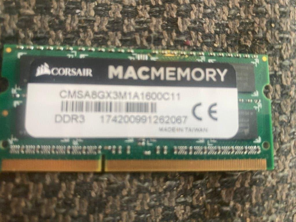 Corsair Mac Memory SO-Dimm DDR3 8GB / CMSA8GX3M1A1600C11, Computers en Software, Gebruikt, 8 GB, DDR3, Ophalen of Verzenden