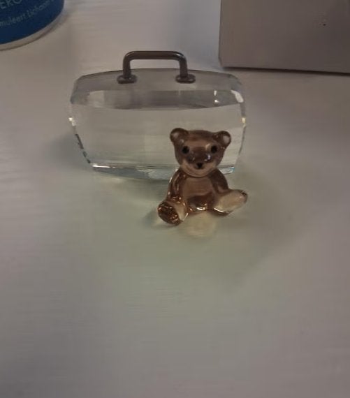 Swarovski Beertje met Koffer - Kristallen Figuur, Ophalen of Verzenden, Zo goed als nieuw, Figuurtje