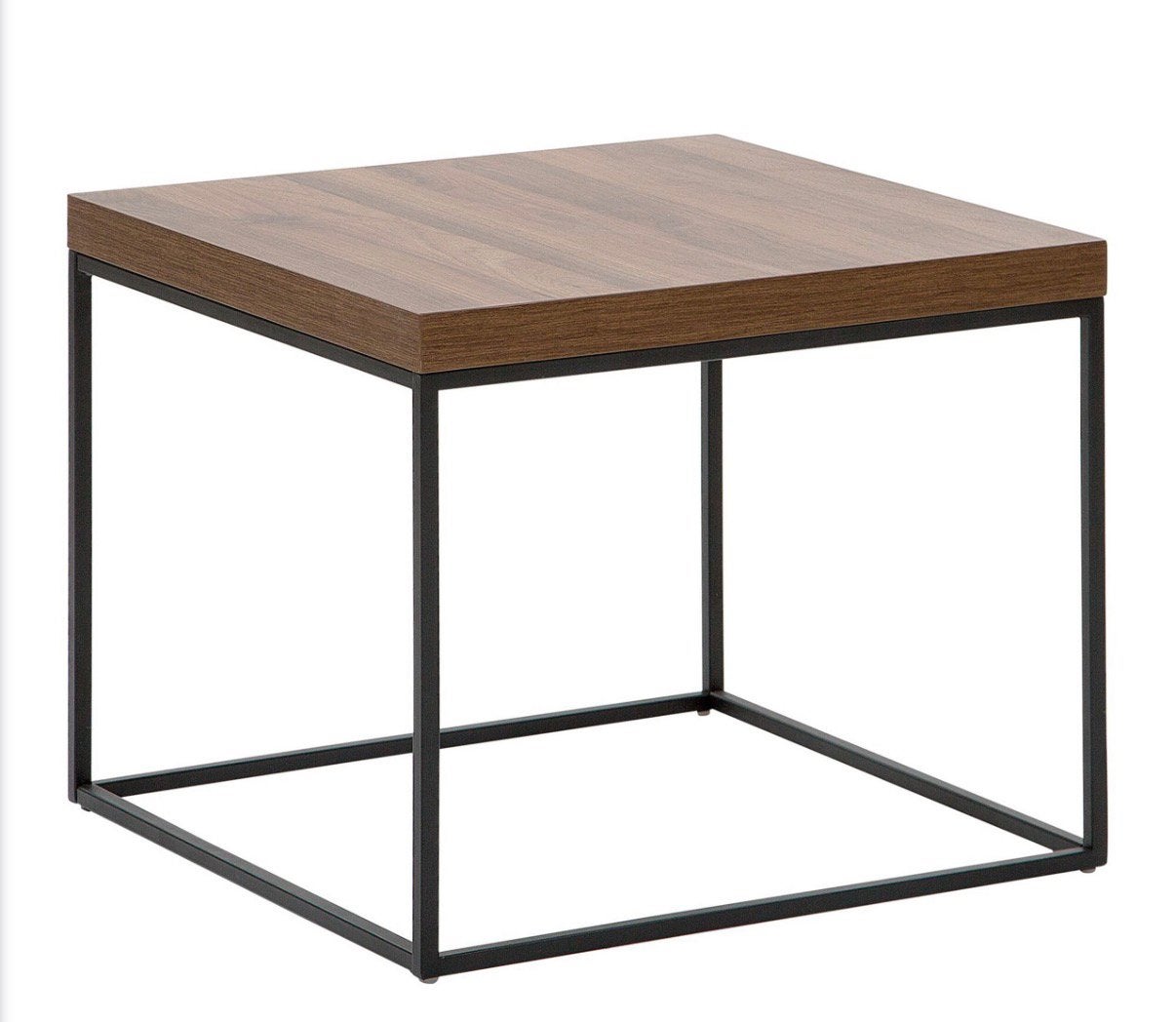 vierkante BIJZETTAFEL met zwart frame , 60x60x50 cm, Huis en Inrichting, Tafels | Bijzettafels, Minder dan 55 cm, Gebruikt, Vierkant