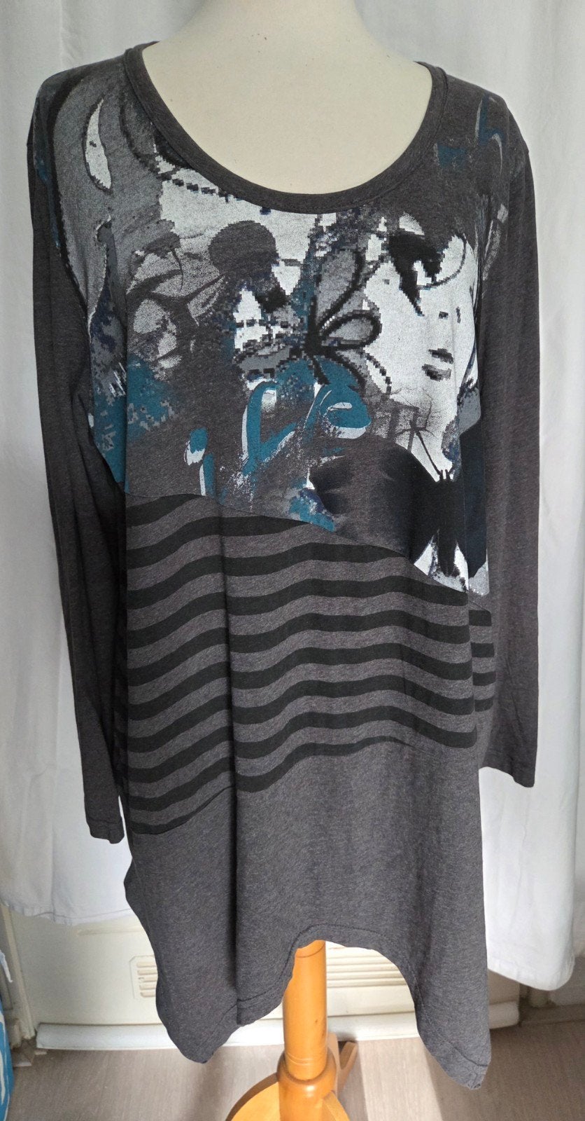 Lange Mouw T-shirt, Maat 40 (M) grijs, Kleding | Dames, T-shirts, Maat 38/40 (M), UP, Ophalen of Verzenden, Lange mouw