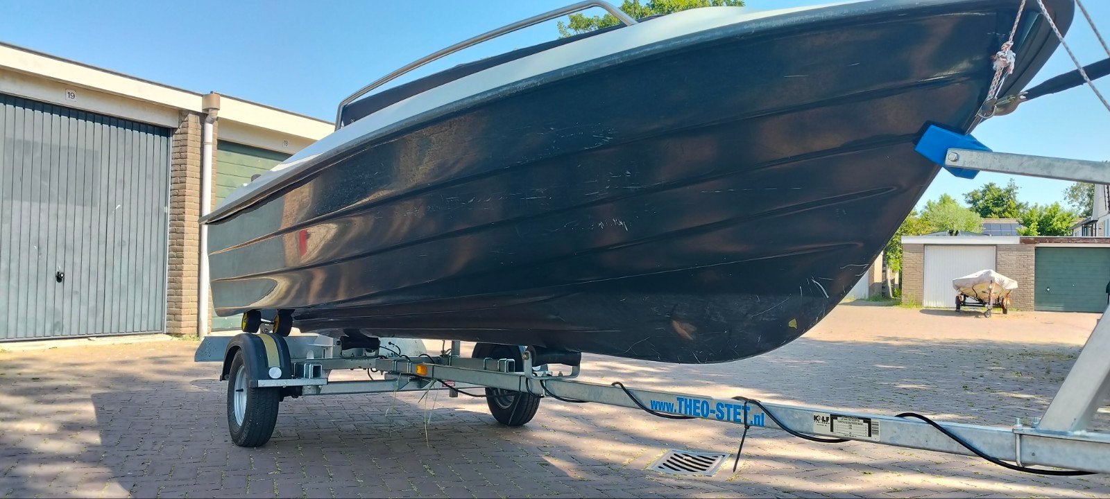 Boot met motor en inclusief trailer, Watersport en Boten, Sloepen, Consoleboot, 4 m, Tot 1.00 meter, Meersloep