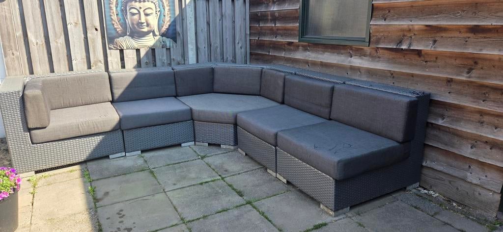 Robuuste loungebank Bois Le Duc, Tuin en Terras, Tuinsets en Loungesets, Ophalen, Kunststof, Gebruikt, 6 zitplaatsen