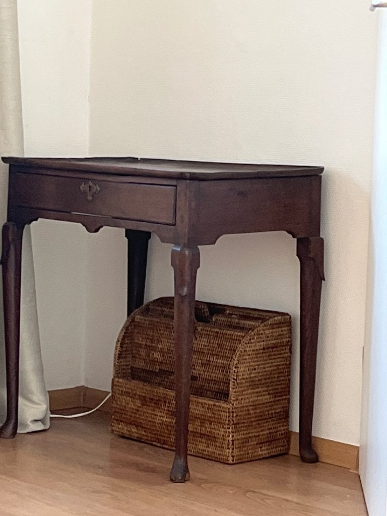 Antiek tafeltje met lade, Ophalen, Gebruikt, 50 tot 100 cm, Antiek tijdloos Frans