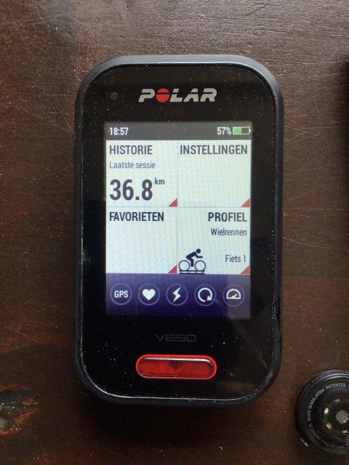 Polar V650, Fietsen en Brommers, Fietsaccessoires | Fietscomputers, Ophalen, Draadloos, Gebruikt