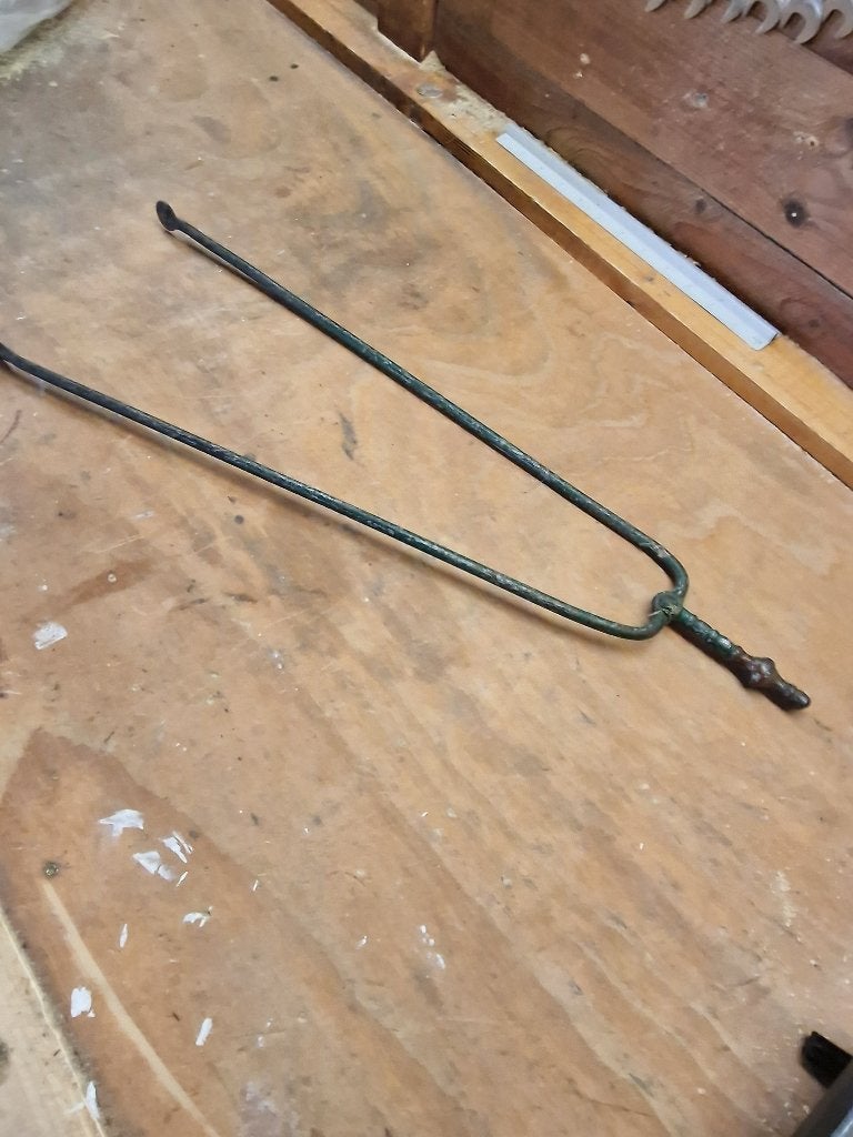 Oude tang voor open haard   Antiek, Ophalen of Verzenden, Gebruikt, Vrijstaande haard, Houthaard