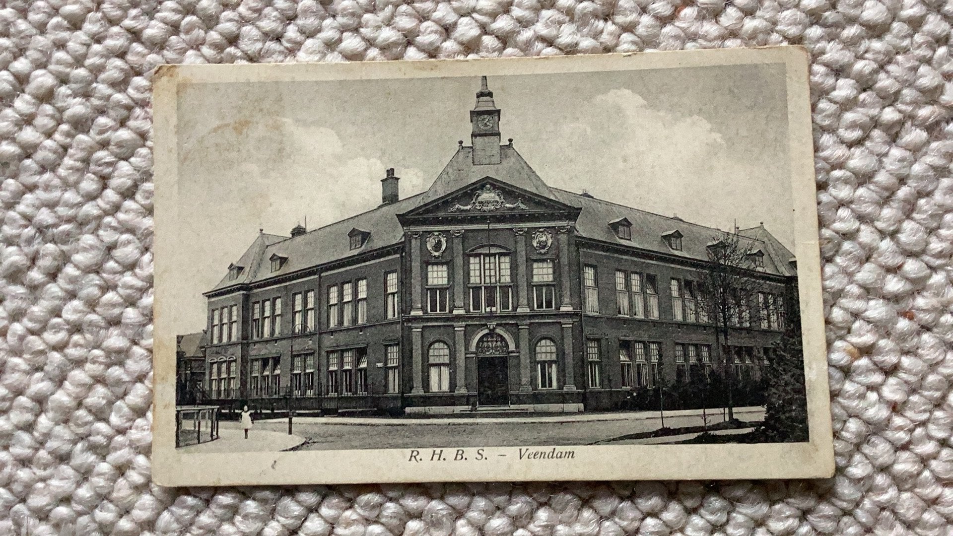 Ansichtkaart Veendam R.H.B.S. 1927. 987, Ophalen of Verzenden, 1920 tot 1940, Gelopen, Groningen