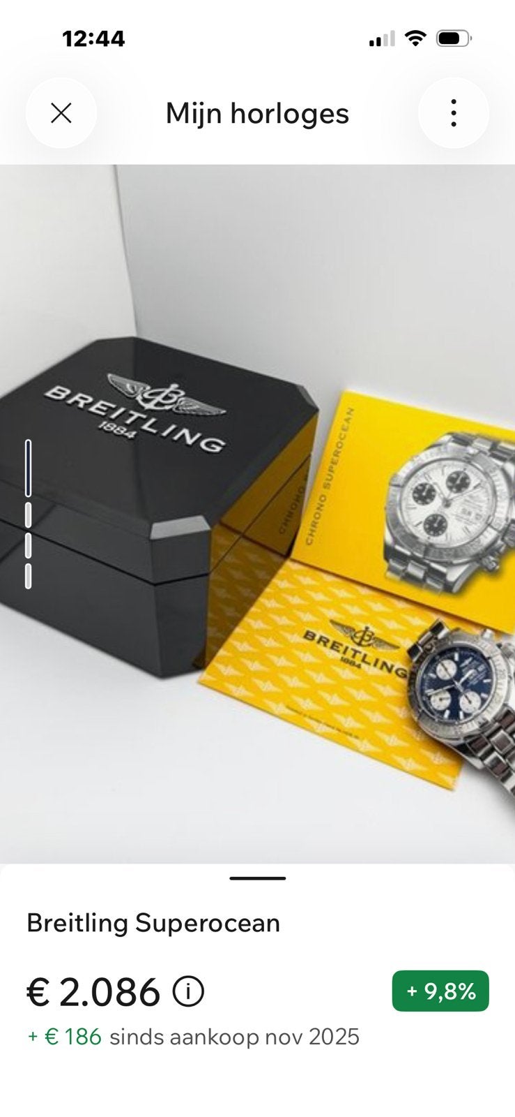 Mooie Breitling superocean, Ophalen of Verzenden, Staal, Breitling, 1960 of later
