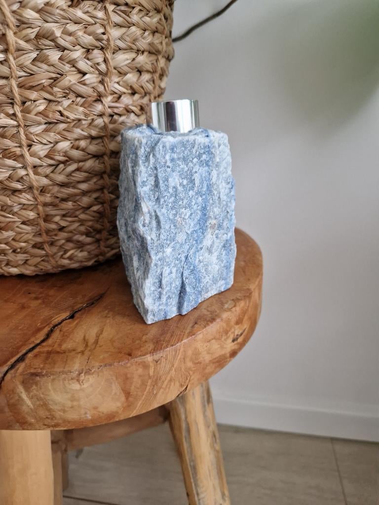 Nieuw diffuser steen edelsteen blauw kwarts vaas vaasje, Huis en Inrichting, Woonaccessoires | Vazen, Blauw, Nieuw, Ophalen of Verzenden