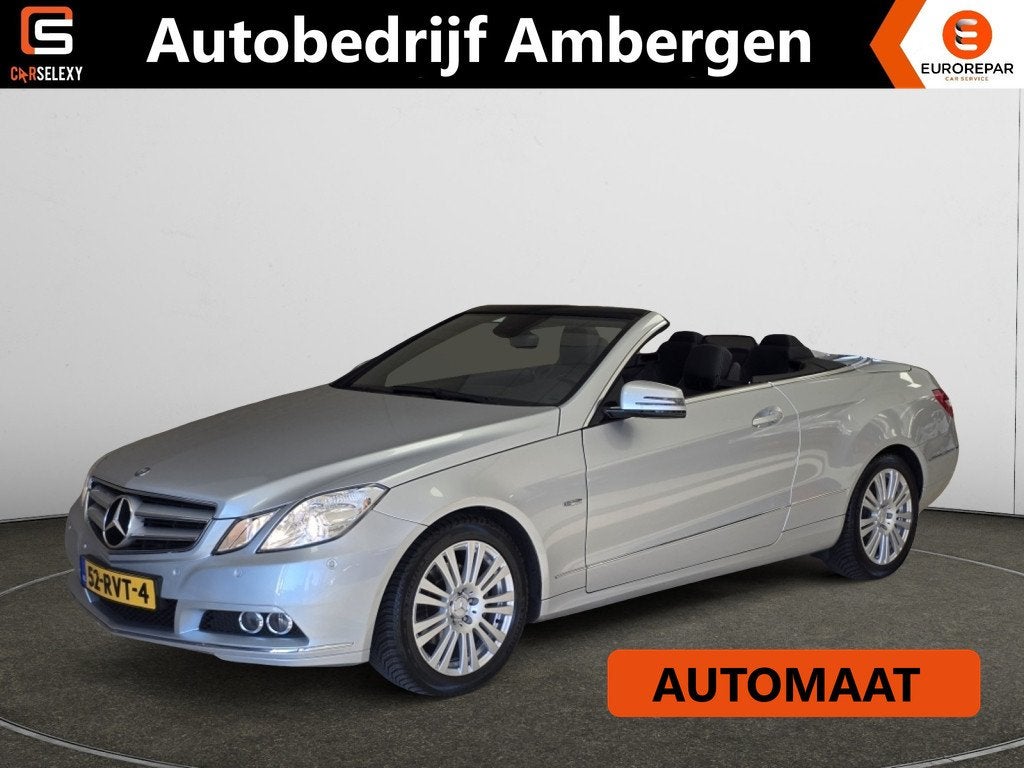 Mercedes-benz E-klasse Cabrio 200 CGI Avantgarde, Zwart, 4 cilinders, 4 stoelen, 1796 cc