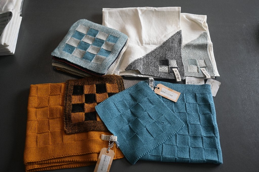 Partij Theedoeken + Pannelappen Knit Factory Nieuw, Verzenden, Nieuw, Tafelkleed of Tafelzeil