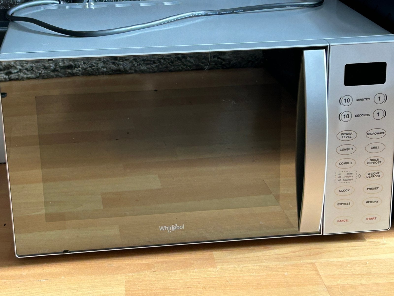 Whirlpool MWO 611 SL Combimagnetron met Grill, Ophalen, Combimagnetron, Draaiplateau, Grill