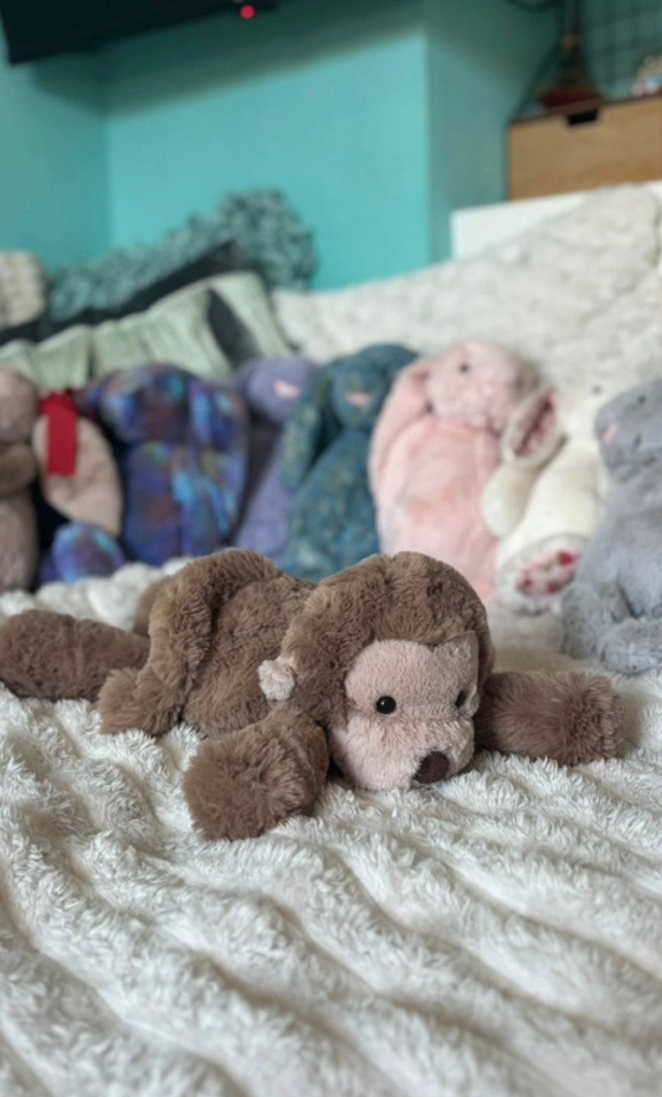 Jellycat Smudge Monkey, Jellycat, Nieuw, Ophalen of Verzenden, Middelgroot (20 tot 80 cm)