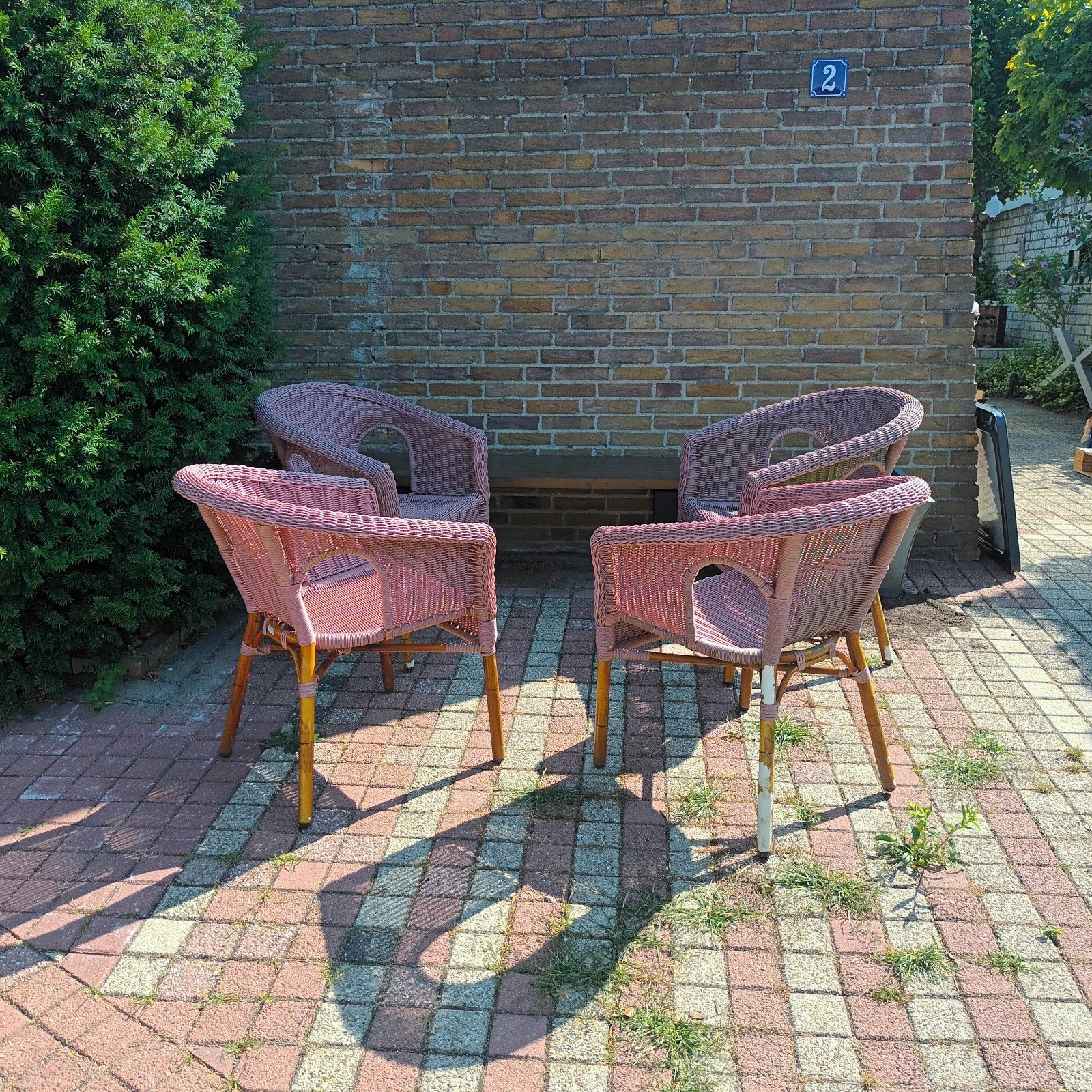 Gratis, 4 tuinstoelen, Ophalen, Gebruikt