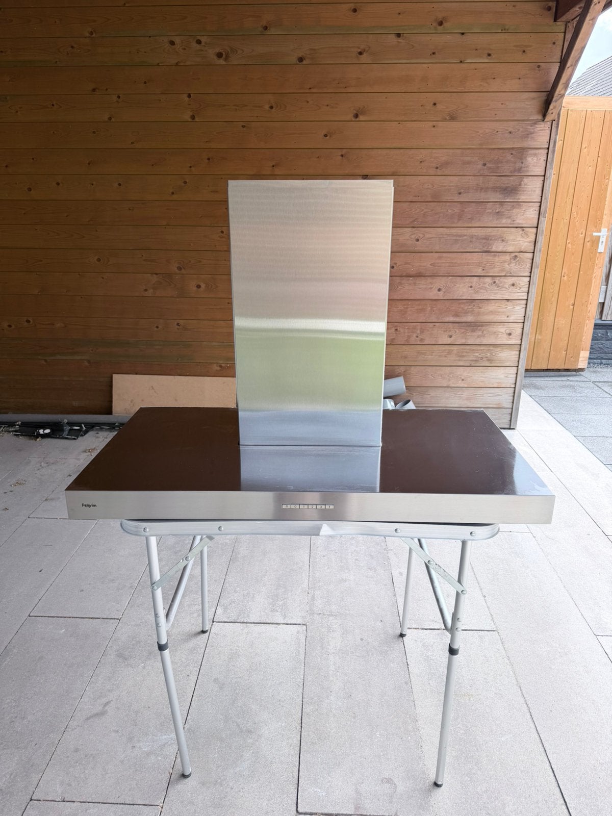 Pelgrim BSK960RVS/P02 RVS afzuigkap 90 cm – werkend, Witgoed en Apparatuur, Afzuigkappen, Ophalen, Gebruikt, Wandschouwkap, Vrijstaand