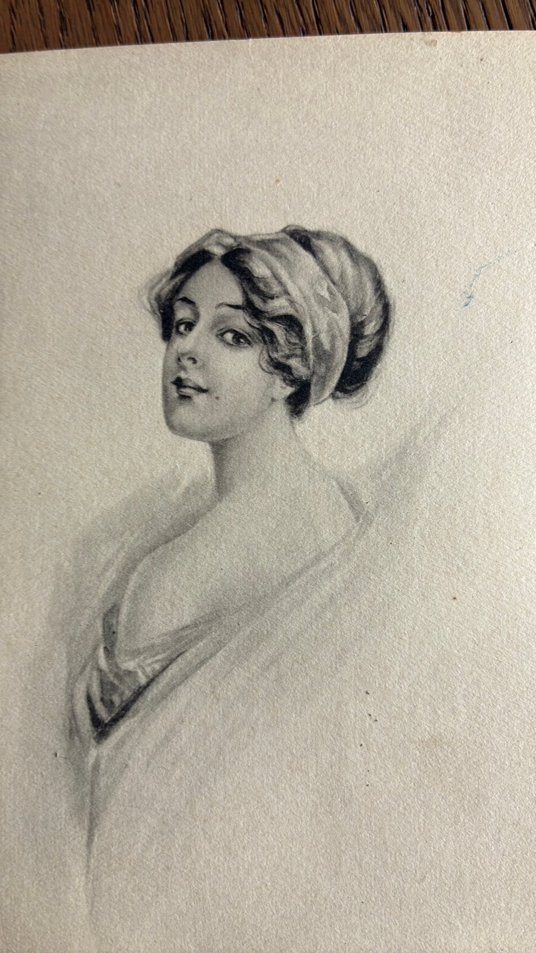 Portret kaart. Getekend, vrouw,, Ophalen of Verzenden, Voor 1920, Overige thema's