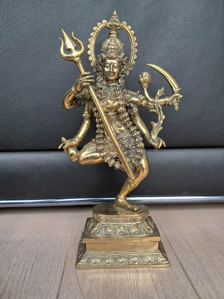 Bronzen beeld van de godin Kali/India/42 cm/Azië, Ophalen of Verzenden