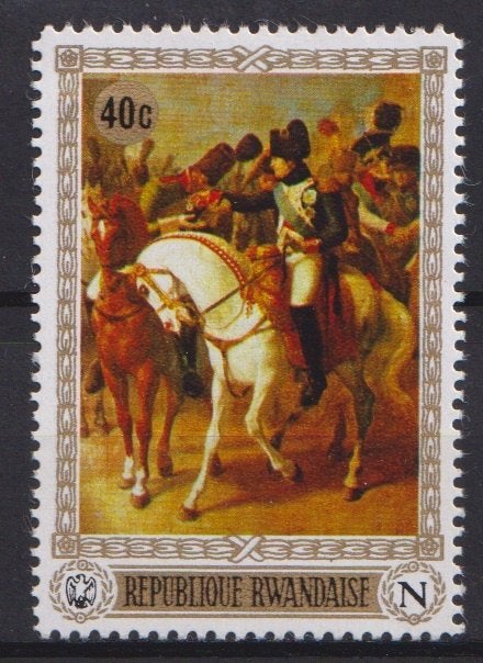 Rwanda 1970 Schilderij Napoleon Bonaparte te paard, Verzenden, Postfris, Koningshuis